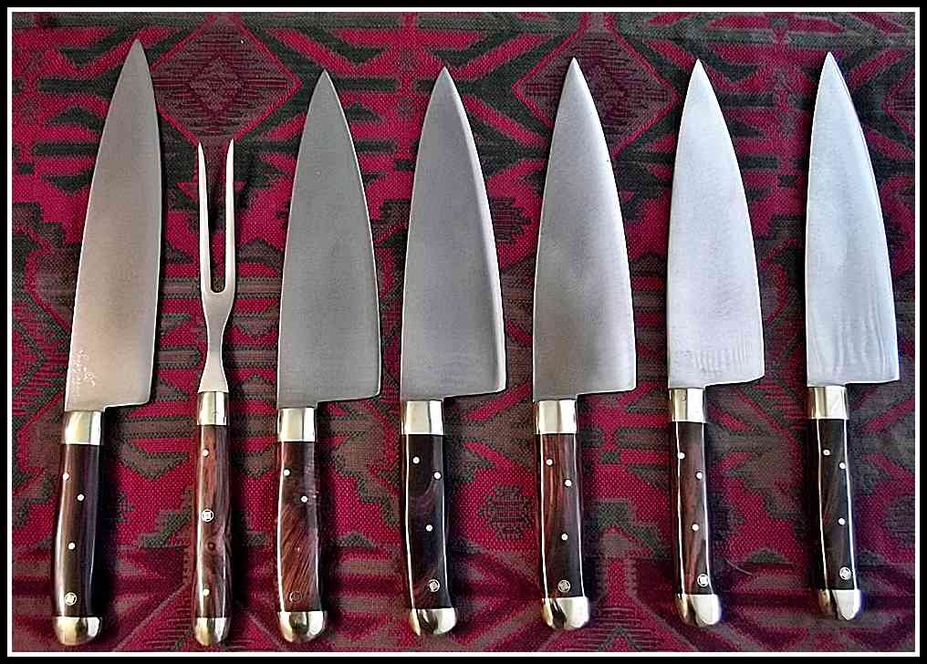 9" x 2" Carving Set, w/ 5 - 8" x 2.5" kitchen knives - Xmas 2015
