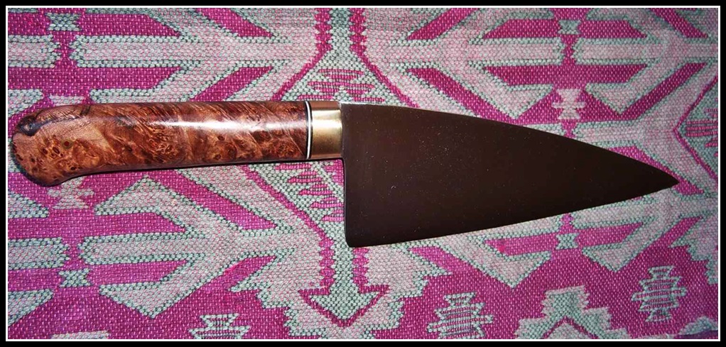 7" x 2.5" wide kitchen knife w/ stabilized ~ ~ 