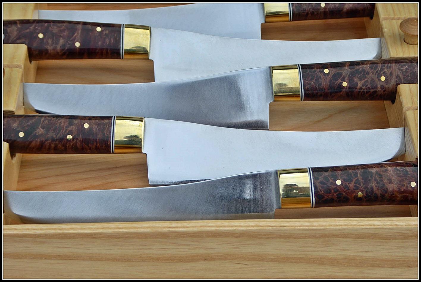 Close up of nested 8" x 2.5" Carving knives - see description in slide #1 for further details.